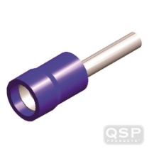 Kabelskor ''Pin'' Isolerade Hane Blå (5st) QSP Products